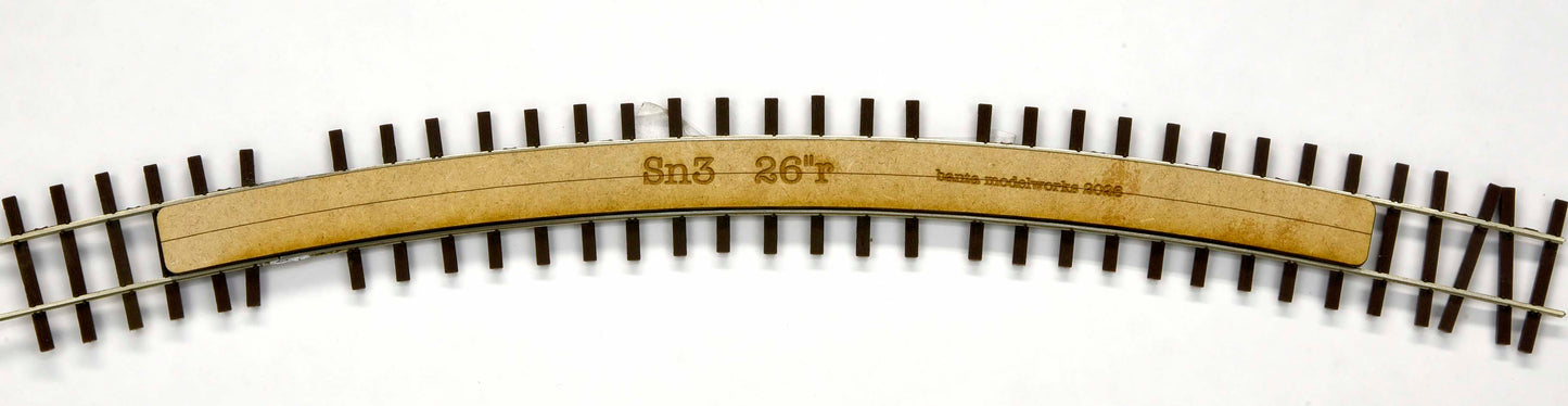 Track Template 30" radius - Sn3 scale kit