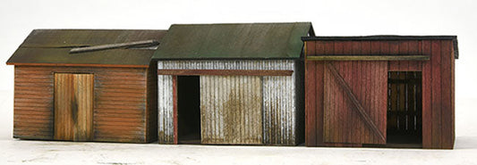 NEW! "Three Sheds" available NOW in O scale, coming soon in HO!