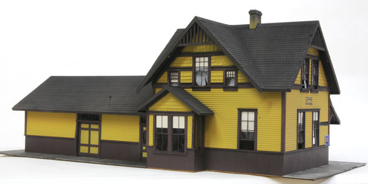 Ophir Depot HO Scale laser-cut wood kit, assembled model