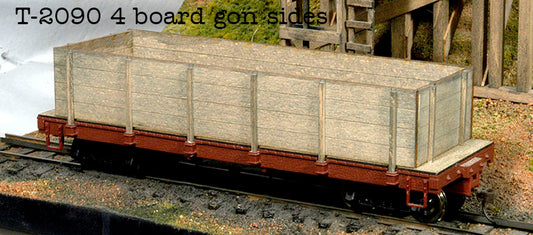 T-2090 4 Board Gon Conversion kit for Backmann 24" flat car