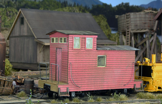 T-2142 Wood Caboose kit For Bachmann On30 18' flat car